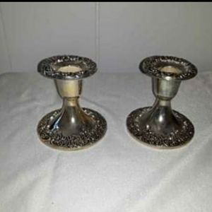 Silver candle holders